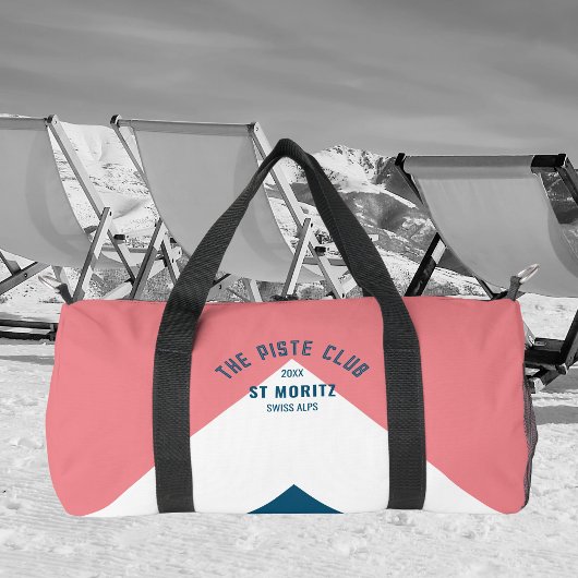 Sac De Sport Piste Club Pink White Blue Peak Monogram Ski