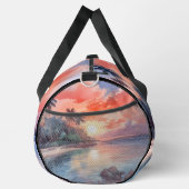 Sac De Sport Plage Coucher de soleil Palmiers Peinture (Droite)