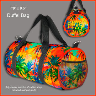 Sac De Sport Plage de palmiers tropicaux colorés