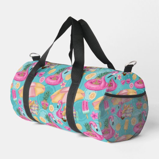 Sac De Sport Plage tropicale Articles Flamingo rose (Coin droit)