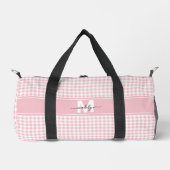 Sac De Sport Plaid Gingham Rose Monogramme (Recto)