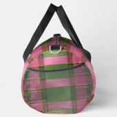 Sac De Sport Plaid Préclassique Rose Vert Monogrammé (Droite)