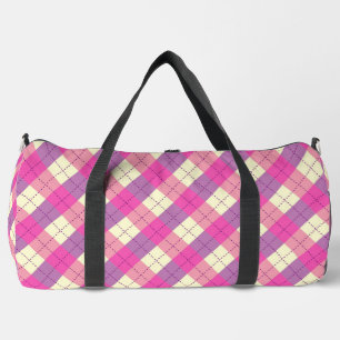 Sac De Sport Plaid rose, violet et jaune