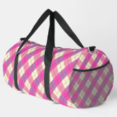 Sac De Sport Plaid rose, violet et jaune (Coin droit)