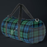 Sac De Sport Plaid Rustique Campbell Green Blue Monogram Tartan<br><div class="desc">Améliorez vos accessoires traditionnels avec ces motif écossais écossais écossais en plaid audacieux et foncé. Idéal pour les vacances et parfait pour les voyages,  les activités quotidiennes,  l'entraînement ou l'entraînement.</div>