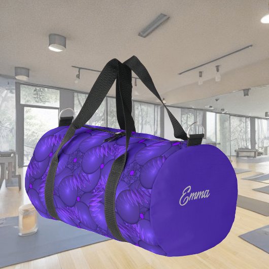 Sac De Sport Planètes violettes, motif fractal moderne, coutume