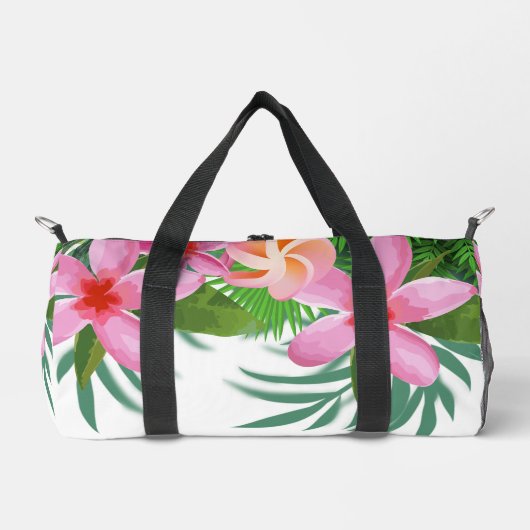 Sac De Sport Plumeria rose tropicale (Recto)