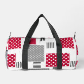 Sac De Sport Pneuka rouge gris patchwork sur arrière - plan bla (Verso)