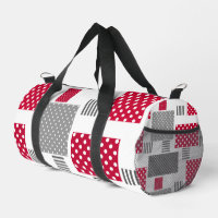 Pneuka rouge gris patchwork sur arrière - plan bla