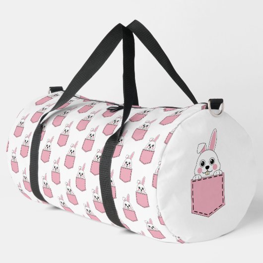 Sac De Sport Pocket Pet Bunny Motif (Coin gauche)