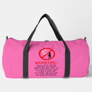 Sac De Sport Pointe Chaussures Avertissement Hot Rose