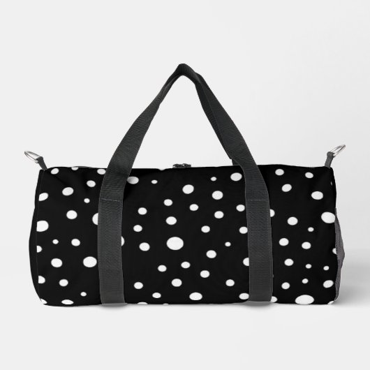 Sac De Sport Points blancs sur fond noir petit (Recto)