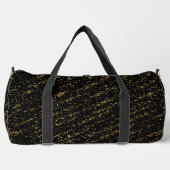 Sac De Sport Points de Triangle Doré Fond Noir Luxe Brillant (Recto)