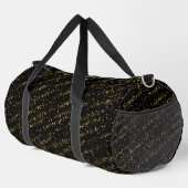 Sac De Sport Points de Triangle Doré Fond Noir Luxe Brillant (Coin droit)