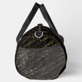 Sac De Sport Points de Triangle Doré Fond Noir Luxe Brillant (Droite)