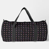 Sac De Sport points roses et violets sur fond gris (Recto)