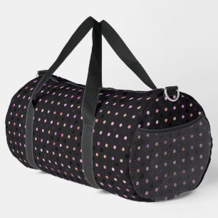 Sac De Sport points roses et violets sur fond gris