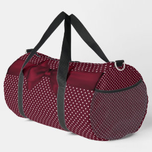 Sac De Sport Pois BURGUNDY ROSE & BLANC AVEC LE STYLE