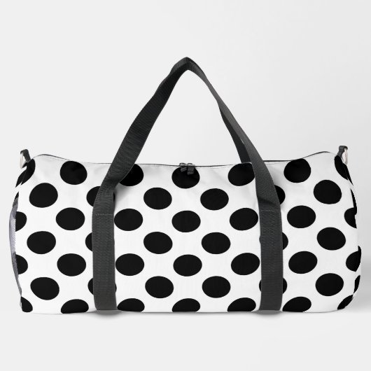 Sac De Sport Pois, Motif Polka Dot, noir et blanc (Verso)