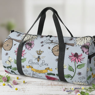Sac De Sport Poitrine en argent, Abeille noire et or Queen et C
