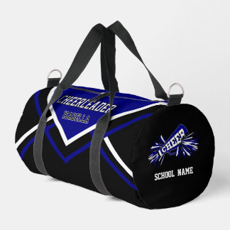 Sac De Sport Pompom Girl Personnalisé | Bleu, Noir, Blanc
