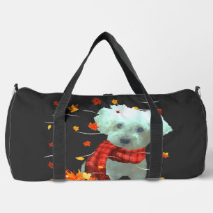 Sac De Sport Poochon Écharpe d'automne - Chiens Feuilles d'auto