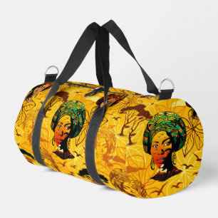 Sac De Sport Portrait féminin africain avec coucher de soleil