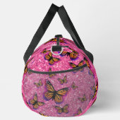 Sac De Sport Pretty Girly pink glitter butterflies monogram (Droite)