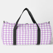Sac De Sport Purple White Checker Diamond Pattern Large (Recto)