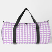 Sac De Sport Purple White Checker Diamond Pattern Large (Verso)
