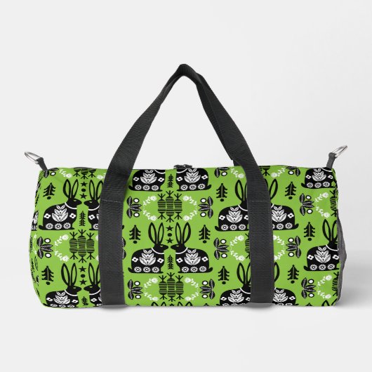 Sac De Sport Rabbit Nordic Scandinavian Folk Art (Recto)