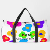 Sac De Sport Rainbow flower pride amour ajouter nom texte lqbtq (Verso)