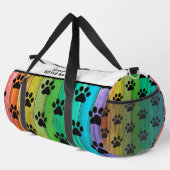Sac De Sport Rainbow Plank Paw Print Pet monogram personalize (Coin droit)