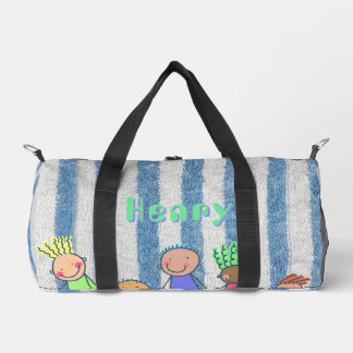 Sac De Sport Rayure bleue personnalisée