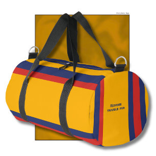 Sac De Sport Rayures de héros Lignes horizontales Jaune Bleu Ro
