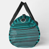 Sac De Sport Rayures Noir Sarcelle Large (Droite)