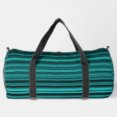 Sac De Sport Rayures Noir Sarcelle Large (Verso)