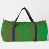 Sac De Sport Rayures Vert Marron Large (Recto)