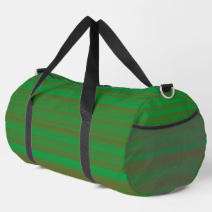 Sac De Sport Rayures Vert Marron Large