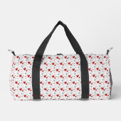 Sac De Sport Red and Black Hand Drawn Doodle Hearts (Recto)
