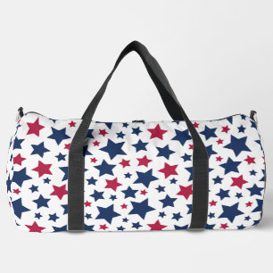 Sac De Sport Red and Blue Stars - motif de drapeau américain