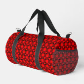 Sac De Sport Red Black Buffalo Heart Plaid (Coin droit)