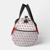 Sac De Sport Red Black Modern Hearts Retro Monogram Name (Droite)