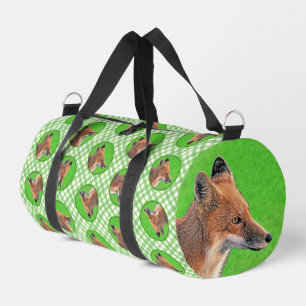 Sac De Sport Red Fox Portrait Peinture Art original de la faune