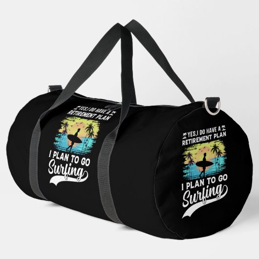 Sac De Sport Régime de retraite : Surf & Couchers de soleil (Coin gauche)