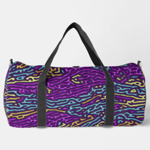 Sac De Sport Retro Neon Maze Motif - Arcade esthétique