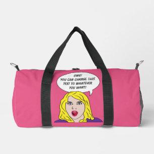 Sac De Sport RETRO WOMAN avec VOTRE TEXTE personnalisé
