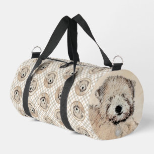 Sac De Sport Revêtu doux Roue Peinture Terrier Art original