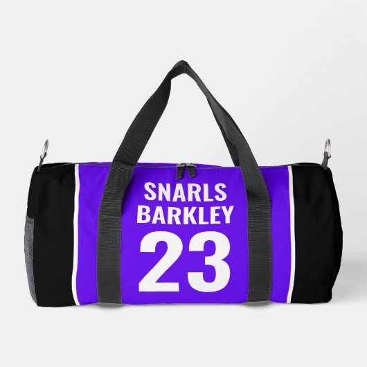 Sac De Sport Roller Derby Logo Purple Black Team Name Uniform (Verso)