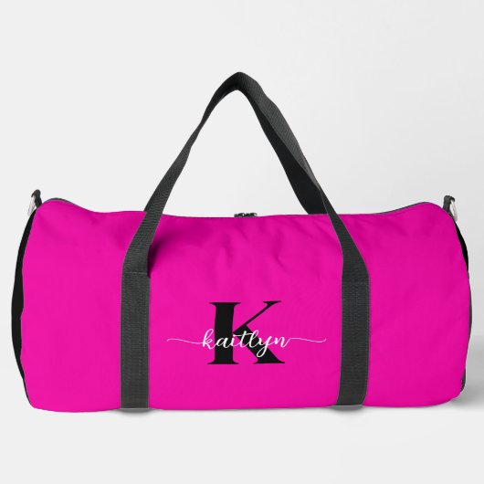 Sac De Sport Rose Chaude Monogramme Noir (Recto)